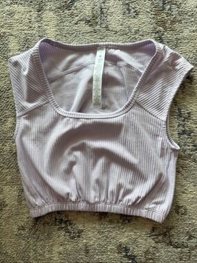 lululemon athletica Ribbed Scoop Neck Cropped Tank - Light Lavender